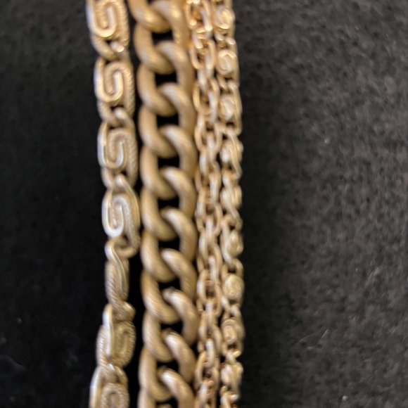 Vintage 4 Strand Gold-Tone Necklace 22” - Picture 2 of 4